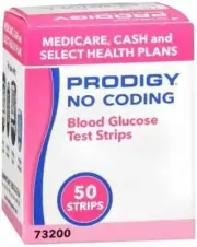 PRODIGY No Coding Blood Glucose 50 Test Strips 1 Boxes..