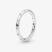 *BRAND NEW* Pandora Sterling Silver Simple Clear Sparkling Band Ring 190945CZ