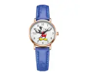 Mickey Cute Quartz Watch Cartoon Waterproof Watch Minnie Mouse Arm Hand Watch-Blue