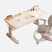 GRIPITHPY Adjustable K*i*ds Desk,with Hole Hanging Plate,Ergonomic Study Table with Pull-Out Drawer,Office Desk with Shelf for Writing,Studying,Reading and Drawing(31.5"*23.6"*21.6", A)