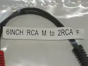 6 " inch Splitter (Y)RCA-Male to RCA-Female x2 17224-*3W