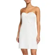 Aidan by Aidan Mattox Size 6 Strapless Tuxedo Dress in Ivory NWT