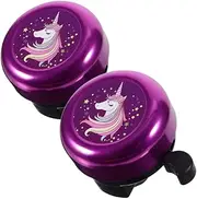 2pcs Cartoon Bell Riding Bike Bell Pink for Tag Girl Mini Bike Loud Cute Jingle Cartoon Shape Funny Bicycles Accessory Alloy Steel Purple