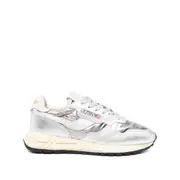 [Autry] Autry Reelwind Metallic Leather Sneakers 38 IT SILVER