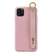 2Pc Shockproof Solid Tpu Case With Wristband For Iphone 7(Pink)