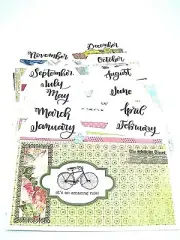 Junk Journal Scrapbook Handmade Ephemera Supply Year Calendar Dividers