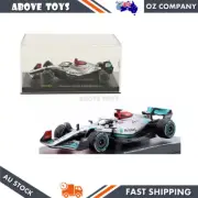 Bburago 1:43 2022 F-1 Mercedes AMG W13 Russell Driver #63 & Acrylic Box Model