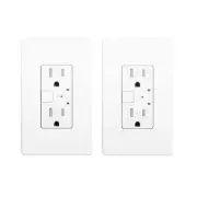 15A Tamper Resistant Smart Wall Outlet with Alexa, Google Assistant, White 2Pack