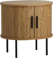 Set of 2 Bedside Table with Drawers, 2-Tier End Tables with Handles, Side Table