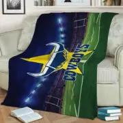 NRL New Nth Qld Cowboys Rugby League Fleece Throw Blanket