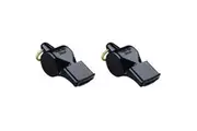 2PK Fox 40 Summit Pearl Whistle Coach Accessory w Breakaway Lanyard Black