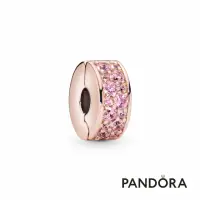 在飛比找momo購物網優惠-【Pandora官方直營】粉紅密鑲固定釦