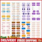 16Pcs Gel Nail Strips Long Lasting Full Nail Wraps UV/LED Light Required for DIY