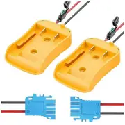 2pcs Power Wheel Adapter for 20V Lithium Battery,Battery Adapter with Wire Harness Connector,DC Power Adapter Conversion Photo Color