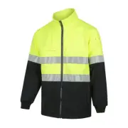 Hi Vis 2 Tone 1/4 Zip Taped Yellow & Navy Polar Fleece Jumper - 5XL
