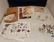 Junk Journal Scrapbooking Ephemera Lot/ Junk journal supplies/ 30 Pieces floral