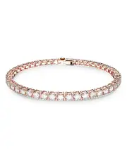 Swarovski Matrix Tennis Bracelet in Rose Gold Tone