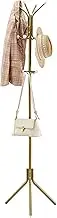 Hoctieon Coat Rack Freestanding, Heavy Duty Coat Hanger Stand with 12 Hooks, Entryway Hall Tree, Floor Standing Coat Rack, Coat Rack Stand, Clothes Rack, Coat Tree, Gold
