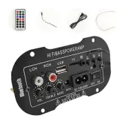 Bluetooth HiFi Power Amplifier Mini Audio Digital Stereo FM Car AMP-Remote 50W