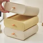 Drawer Organizer Dust-proof Storage Container Capacity Stackable Stationery Box