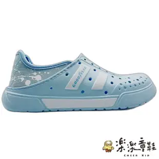 【樂樂童鞋】台灣製GOODYEAR輕量洞洞鞋-藍色 另有白紫色(台灣製 台灣製童鞋)