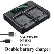 Dual Battery Charger For OLYMPUS Li-50B SH-21 25MR SP-720UZ 800 800UZ 810 810UZ