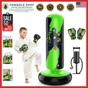 Kids Inflatable Punching Bag - 66'' Stand-up Boxing Toy with Gloves Included