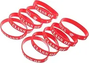 Zerodeko 10pcs Graduation Celebration Wristband Countdown DIY Christmas Advent Calendar Boxes Tins Rave Empty Advent Calendar Boxes Webbing Calendars Decor Class of 2025 Sign Red