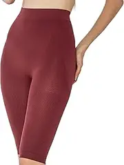 [SLIMCELL Gambetti] SLIMCELL Anti-Cellulite Leggings Women's Draining - Shape Leggings Women's Microfibre Shapewear Women's Tummy Control Legs Butt Compression Leggings Women - Made in Italy, Dark Wine Cycling Shorts,