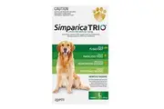 Simparica Trio Flea & Tick Control for Dogs 20.1-40kg Green 6 Pack