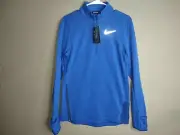 Nike Running Zip Long Sleeve 1/4 Zip Therma Dri-Fit Blue Small