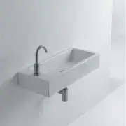 WS Bath Collections Hox Mini 45R WS05301F Hox 17-4/5" Ceramic - White