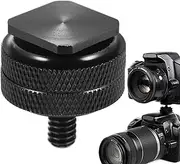 Hot Shoe Mount Adapter, Double-Layer Flash Shoe Mount, Flash Shoe Mount for DSLR Camera Rig, Mount Adapter Enable You to Quickly Install Tripods, Flashes, Microphone Stands, and Other Accessories,