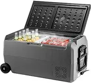 RV 12/24V Refrigerator, 45L/48 Quart Car Fridge, Portable Freezer Compressor Cooler Compressor Freezer, 12/24V DC 110~240 Volt AC, for Truck RV SUV
