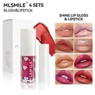 2pc Lip Gloss & Lipstick Set - Hydrating + Pearlescent Finish