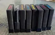 Atari Game Cartridge Dust Cover Stand Individual 8 Piece Protector 3d Printed
