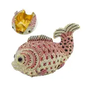 Nevenka Mini Women Fish Evening Bags Crystal Clutch Purse Rhinestone Handbags with Chain-10