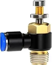 Pneumatic Throttle Valve 4/6/8/10/12mm M5 1/8 1/4 3/8 1/2 Pneumatic Fittings Throttle Speed Controller Valve(SL8-04,100 PCS)