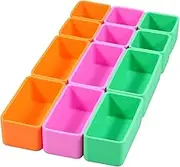 DJAPWPX 12 Pcs Food Box Dividers Silicone Food Divider Insert Heat Resistant Food Box Inserts Dishwasher Safe Meal Prep Containers for Vegetables Fruits Cheese Cubes Puddings