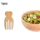 Bamboo Food Server Stirring Fork Bamboo Salad Claws Salad Hands Salad Spoon
