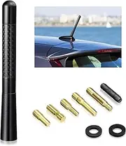 Bingfu Universal Car Radio Antenna Roof Mount Antenna 12cm, Mast Carbon Fiber Truck Antenna Replacement for Car Stereo FM AM Vehicle Car Audio Radio Stereo Head Unit Receivers