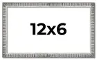 12x6 Frame Silver Picture Frame Modern Photo Frame UV Acrylic, Acid Free Backer