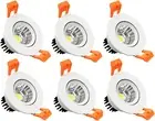 2 Inch LED Downlight, 3W Recessed Lighting COB Dimmable, 3000K Warm White, CRI80