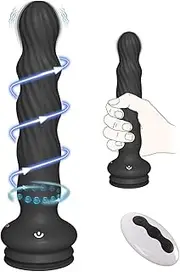 Anal Male Adult Sex Toys - Wriggling Rotating Vibrating Prostate Massager Anal Butt Plug Sex Toy for Men Women Couples, DONGZIT Remote Control Anal Dildo Vibrator with Suction Cup, 7 Modes Anal Beads