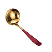 2Pcs Gold Soup Scoop 304 Stainless Steel Soup Ladle Colander With Long Handle Food Soup Spoon Kitchen Cooking Accessories