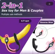 cock ring anus penis 2 in 1 Vibrating lubricant Anal Butt Plug vibrator 19