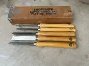 Vintage 1979 Shopsmith 505586 5 piece Wood Turning Lathe Chisel Set NEW