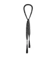 thin scarf in sequins crochet One size Black