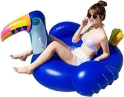 Portable Toucan Shaped Inflatable Pool Float Summer Toys Supplies Inflatable Swimming Pool Thickened Pool Float Raft Lounge for Adults Kids Inflatable LWX