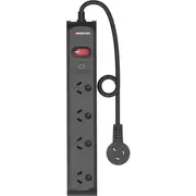 Monster 4 Port Surge Protector Power Board (Black)